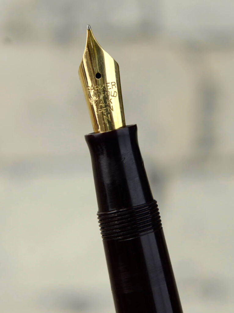 Buy parker duofold button filler fountain pen 14K gold M nib online