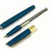 Vintage pilot super 77 teal blue fountain pen - 14K solid gold F nib - Used - Image 2