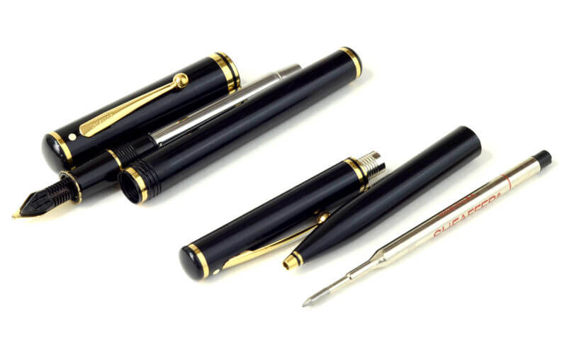 Vintage sheaffer Connaisseur fountain pen and ballpoint pen with 18K gold M  nib - mint