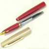 Vintage Swan japanese pink barrel fountain pen - 18K solid gold  F nib - Used - Image 2