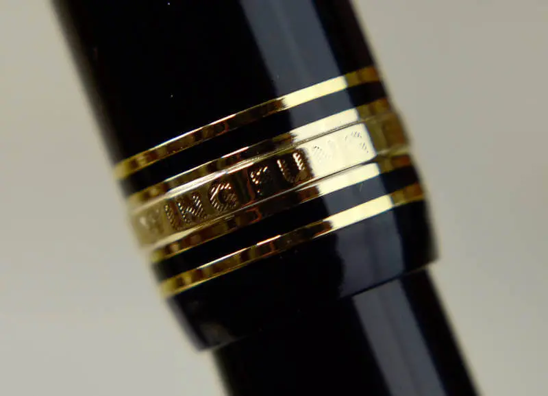 thumbnail image 2 of Wing Sung 628 Fountain Pen | Black Torpedo With Gold Clip | Fine Nib | Resin Body 2 of 4