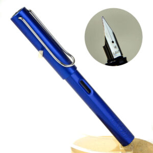 Lamy Alstar metalic blue barrel fountain pen With Steel M nib - Clean