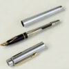 Vintage sheaffer targa 1001XG bright chrome fountain pen  with 14K solid gold F nib  - Used - Image 2