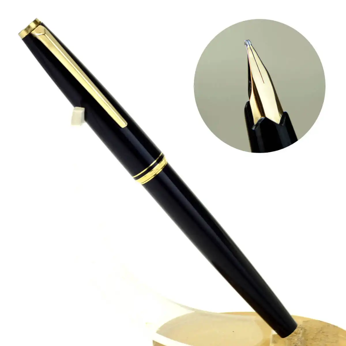 Buy Montblanc 221 black fountain pen with 14K solid gold B stub