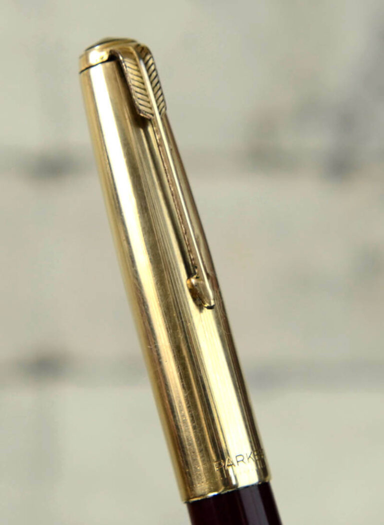 Buy Vintage parker 51 burgundy barrel fountain pen with 14K gold M nib