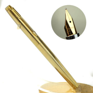 Vintage parker 75 gold plated fountain pen with 14K solid gold M nib – Clean