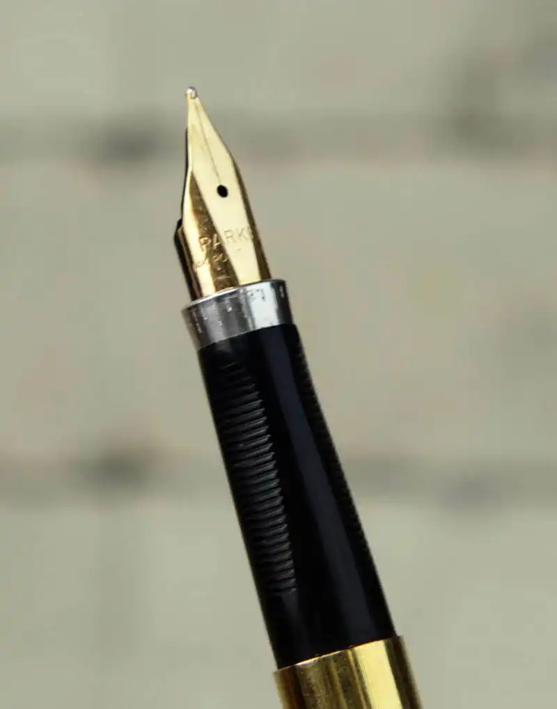 Buy parker 75 gold plated fountain pen with 14K gold M nib