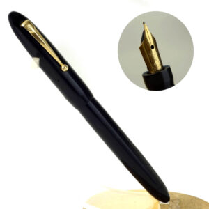 Vintage swan safety eyedropper fountain pen with 14C gold F nib – Rare collectible