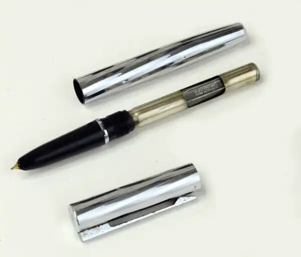 Vintage waterman graduate pocket fountain pen - 18K solid gold M nib - clean - Image 2