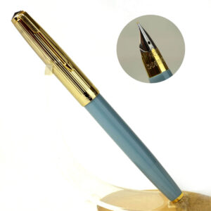 Wing sung 601a GP Vacumatic filler pastel blue  fountain pen with triumph F nib – Brand new