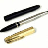 Vintage parker 51 black fountain pen  with 14 Karat solid gold F nib - Used - Image 2