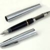 Vintage sheaffer lady brused chrome barrel fountain pen with conical F nib - Used - Image 2