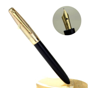 Vintage swan eyedropper fountain pen with 14C gold F nib – Rare collectible