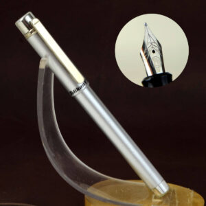 Pelikan 3000 matte chrome fountain pen with steel M nib - Used