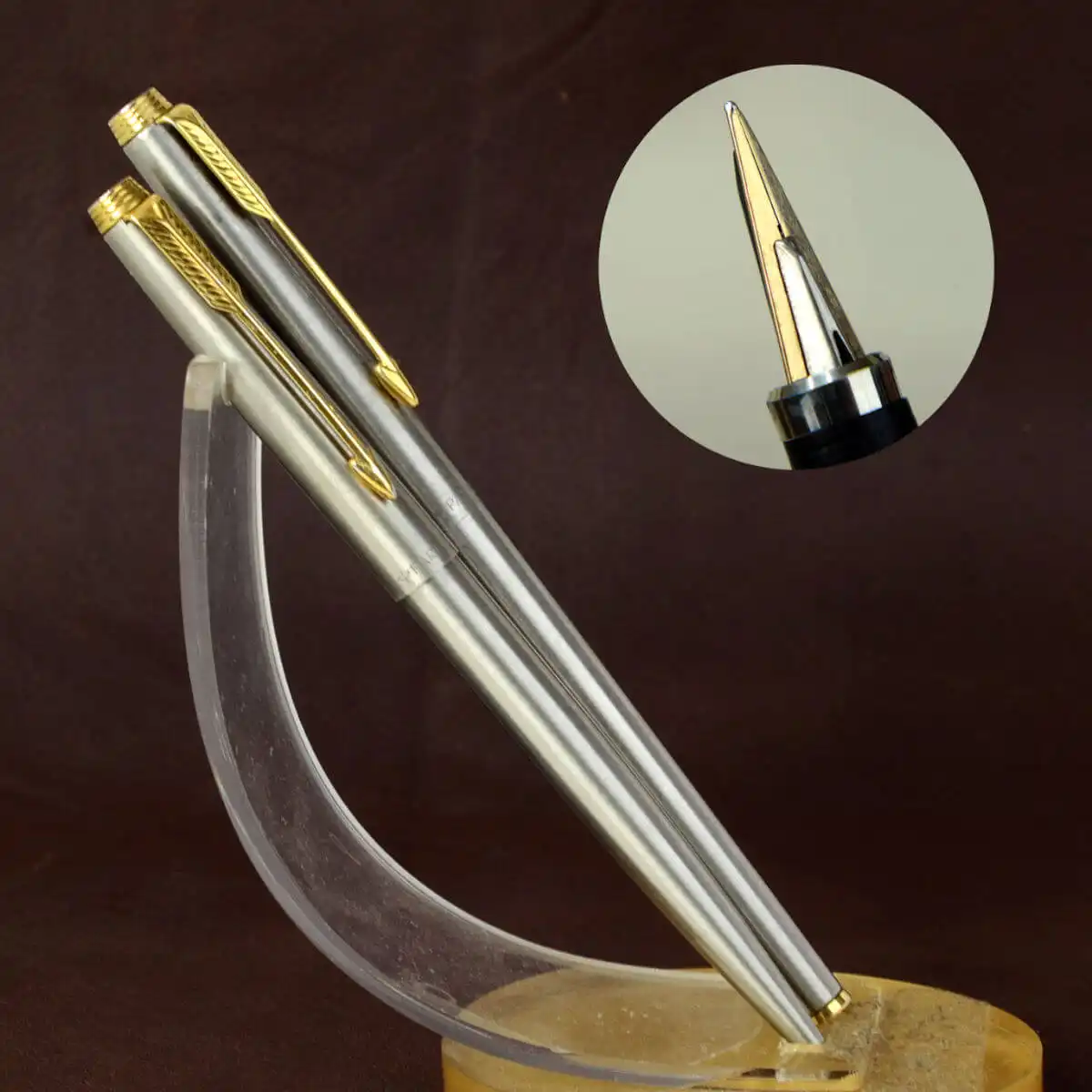 Buy parker 180 brushed barrel fountain pen with XF and M