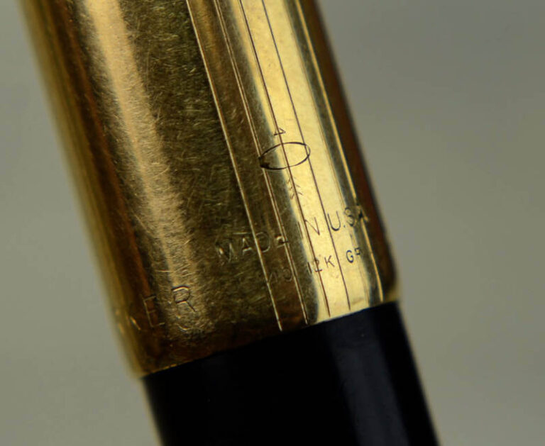 Buy parker VP black barrel fountain pen with 14K gold F nib