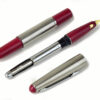 Vintage Pilot telescopic Long short red fountain pen - 14K solid gold F nib - Used - Image 2