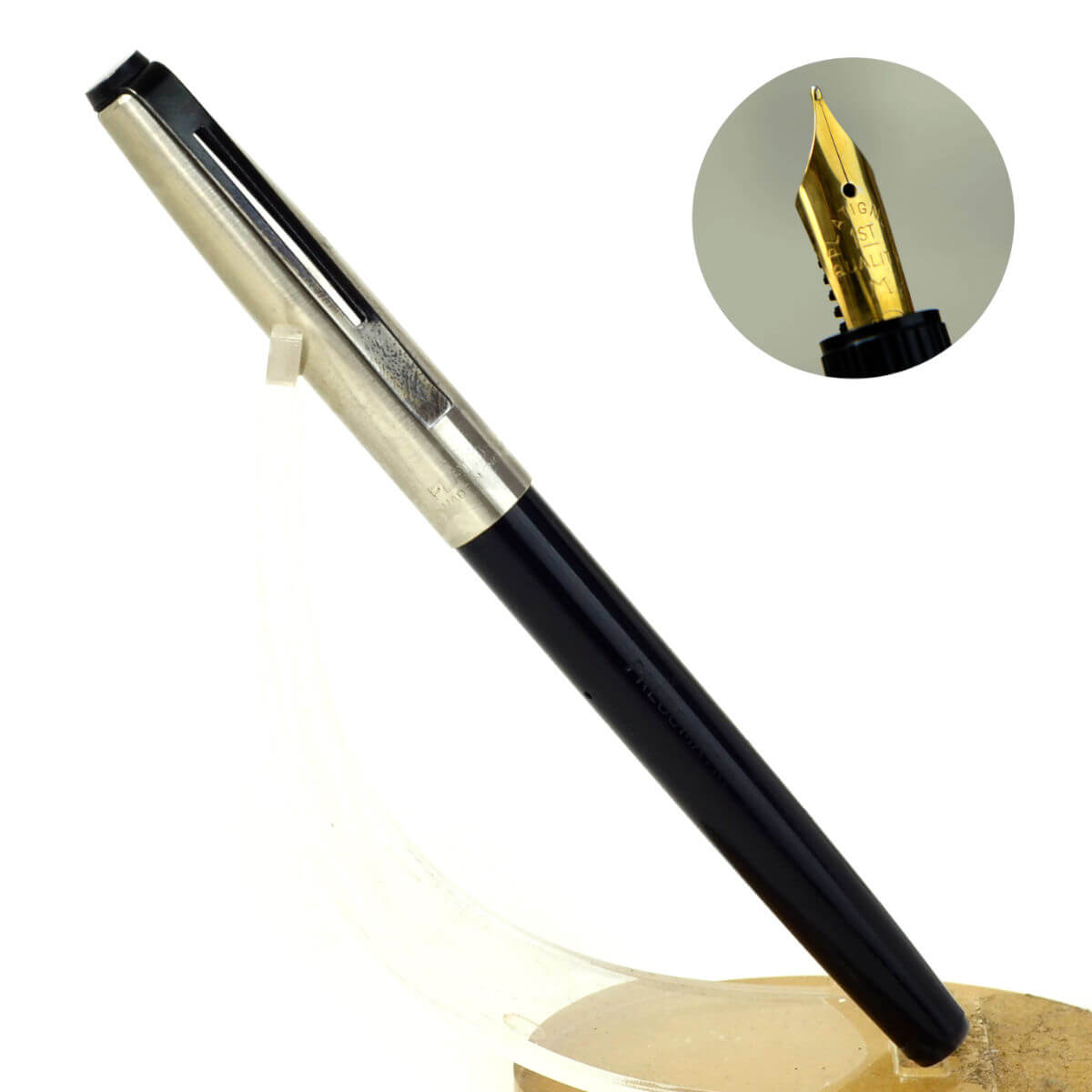 Buy platignum black barrel fountain pen with M nib online