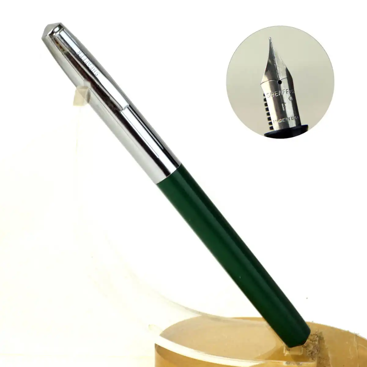 Buy sheaffer school green fountain pen with steel Fine nib online