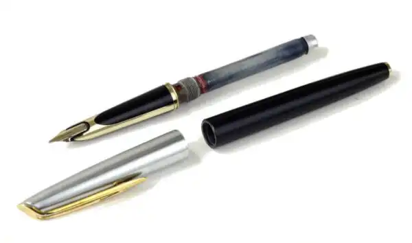 Vintage waterman CF fountain pen - 18K solid gold M nib - Used - Image 2