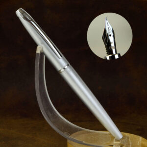 cross ATX brushed chrome gold trim fountain pen with steel  M nib – Clean