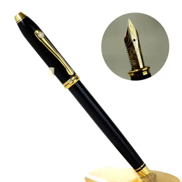 Vintage cross townsend fountain pen with 18K solid gold M nib - Clean