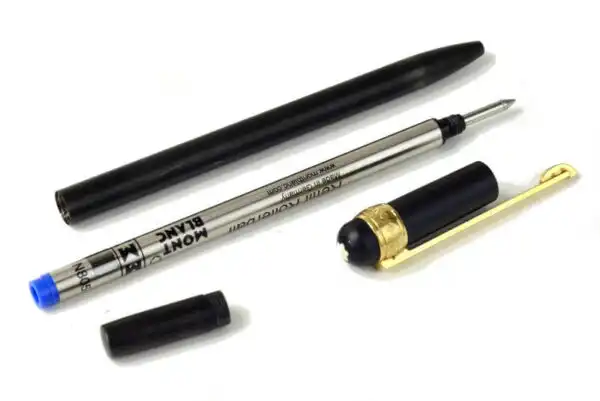 Vintage Montblanc scenium matte black slim rollerball pen  - Rare collectible - Image 2