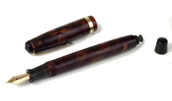 Antique parker challenger button filler fountain pen with 14 Karat gold M nib - Used - Image 2
