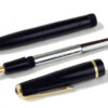 Vintage parker slimfold black fountain pen with 14C gold M nib - Clean - Image 2