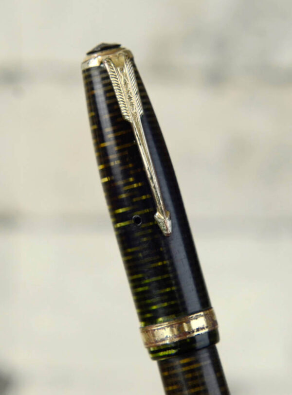 Buy parker vacumatic pearl stripe barrel fountain pen 14CT gold nib online
