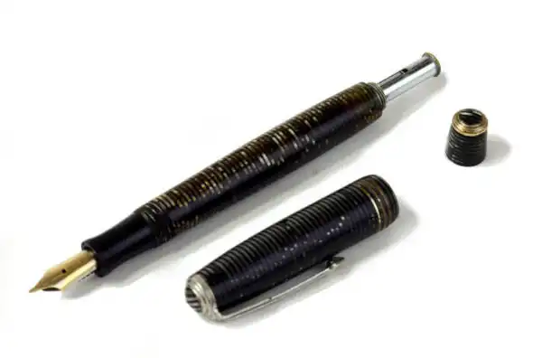 Antique Parker vacumatic standard lockdown fountain pen 14K solid Gold M nib  -  Super rare - Image 2