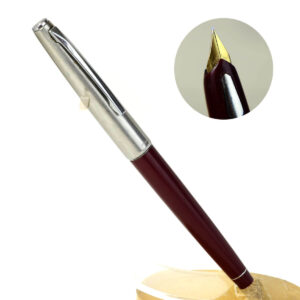 Pilot Vintage classic burgundy barrel fountain pen – 14K solid gold Fine nib – Clean