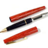 Vintage lady sheaffer red tulle fountain pen 14K solid gold M nib - Used - Image 2