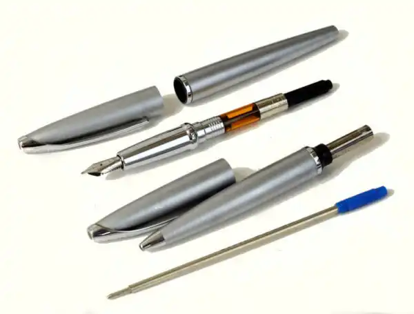 Cross ATX chrome fountain pen and ballpoint set with steel M nib - Clean - Image 2