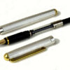 Vintage John sterling silver fountain pen with 14K solid gold F nib - mint - Image 2