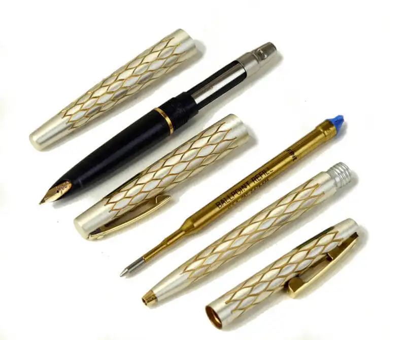 Buy lady sheaffer 642 set fountain pen and ballpoint with 14K gold nib