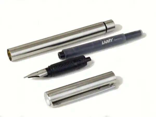 Lamy Linea chrome fountain pen - Steel M nib - Clean - Image 2