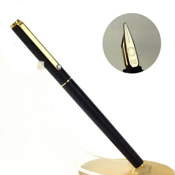 Montblanc Noblesse slimline fountain pen 23K gold coated M nib - Super mint