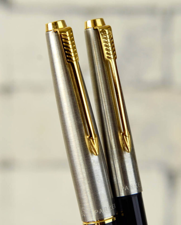 Parker 45 set of fountain pen and ballpoint with 14K gold medium nib