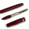 Vintage parker lady burgundy fountain pen with 14C gold F hooded nib  - Clean - Image 2