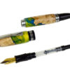 Hand turned pine wood and acrylic body fountain pen with iridium point F Nib - Viveza Prime - Image 2