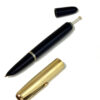 Vintage parker 51 vacumatic navy barrel fountain pen  with 14 Karat solid gold M nib - used - Image 2
