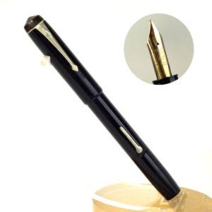 Vintage conway stewart 475 lever filler fountain pen –  14K solid gold M nib – clean
