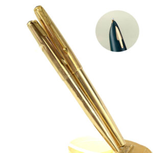 Vintage Parker 61 MK 1 fountain pen and ballpoint pen set with 14K gold M nib – Clean