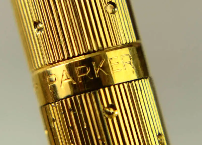 Buy parker 75 gold filled barrel fountain pen set with 14K gold M nib
