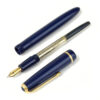 Vintage parker slimfold navy fountain pen with 14C gold lef oblique M nib - Used - Image 2