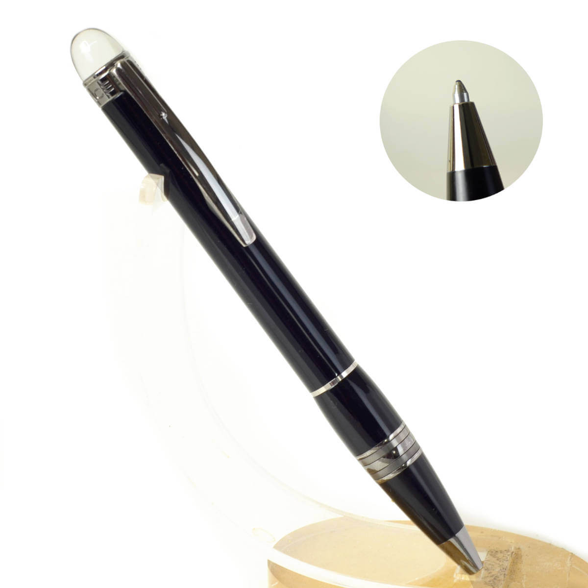 Montblanc starwalker midnight black barrel ballpoint pen – clean
