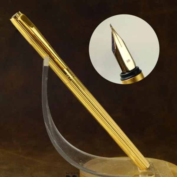 Montblanc Noblesse gold filled fountain pen 14K gold F nib - 1970 Circa Clean