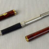 Vintage parker 180 fountain pen with red lacquer barrel 14K XF and M dual nib - Used - Image 2