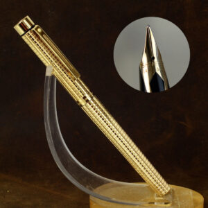 Vintage sheaffer targa 1007 gold plated fountain pen with 14K gold F nib - NOS